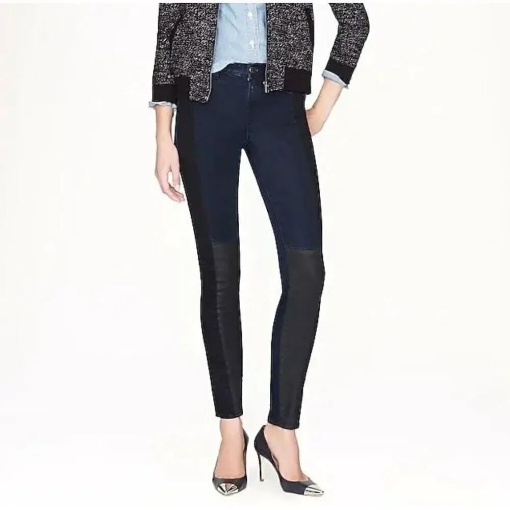 ✨J. Crew Midrise Toothpick Colorblock Skinny Sz 28 Jeans✨